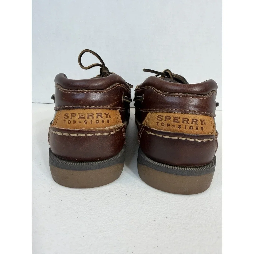 Sperry Mens Mako 2-Eye Canoe Moc Boat Shoes Amaretto Leather 0764027 Size 11